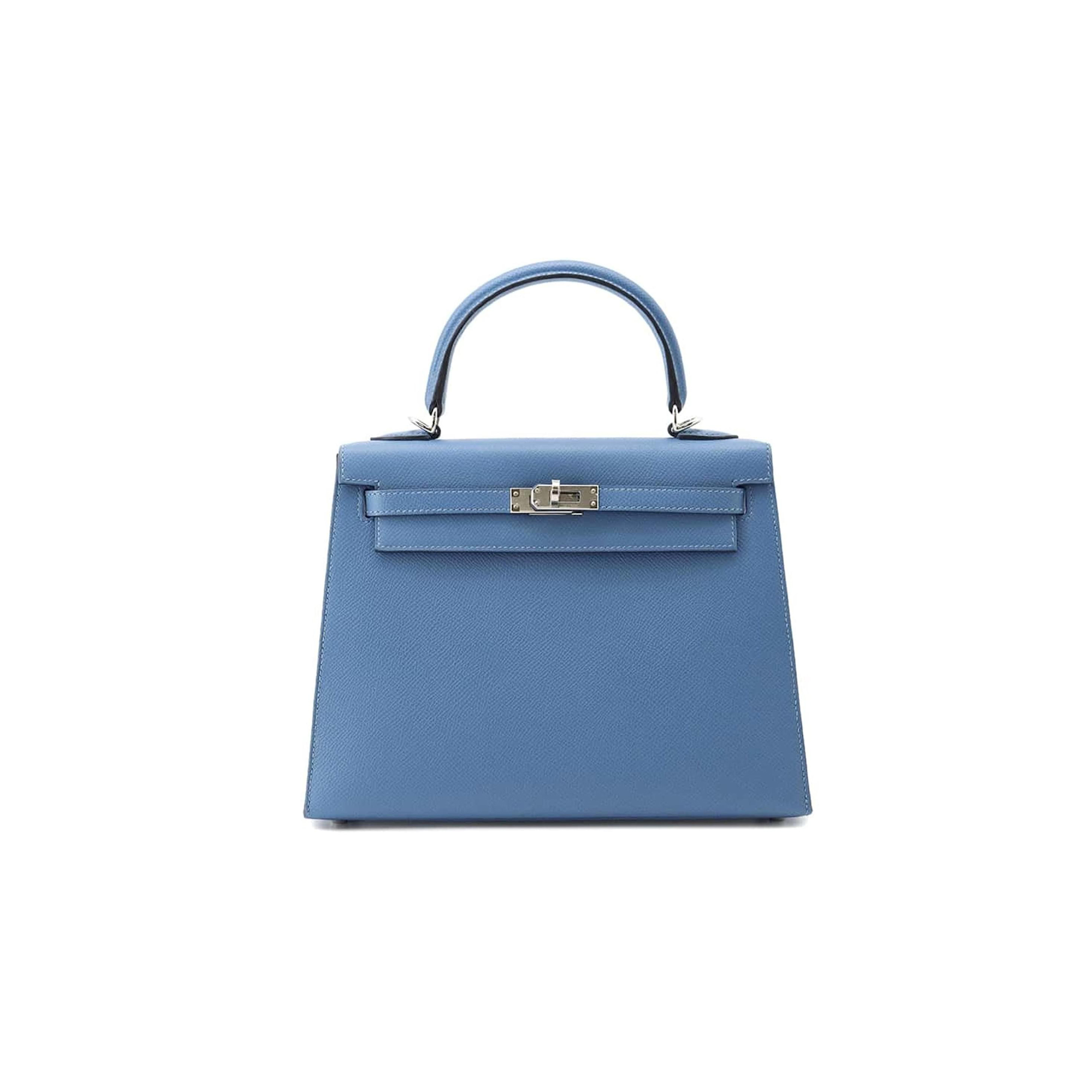 hermÈs H**mes kelly 25 handtasche in azur blau (25*17*7cm)